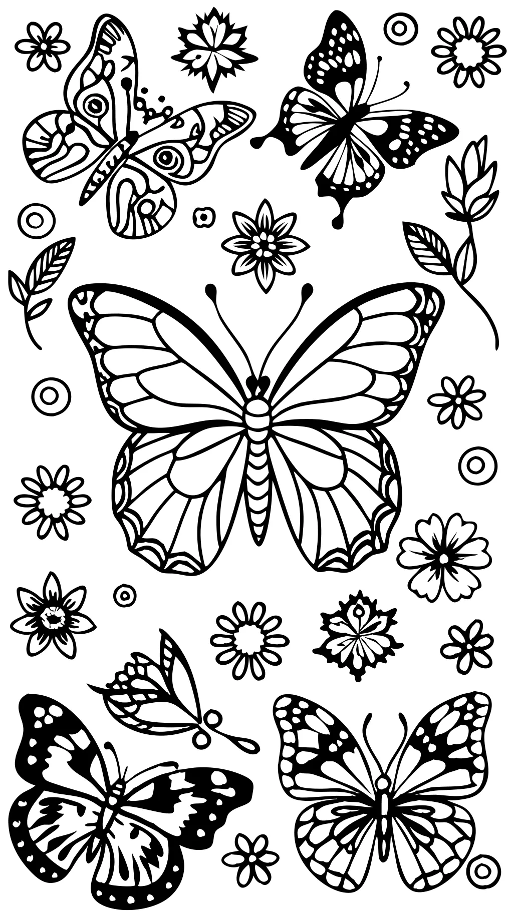 Páginas para colorear de mariposas